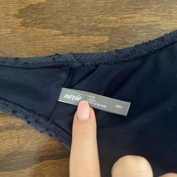 Aerie navy blue halter bikini top - Picture 2 of 2